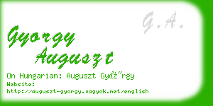 gyorgy auguszt business card